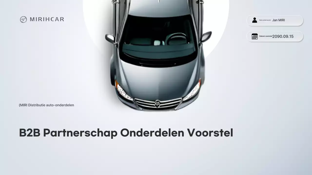 Voorstel voor een partnerschap voor de levering van Gray Modern Automotive Parts