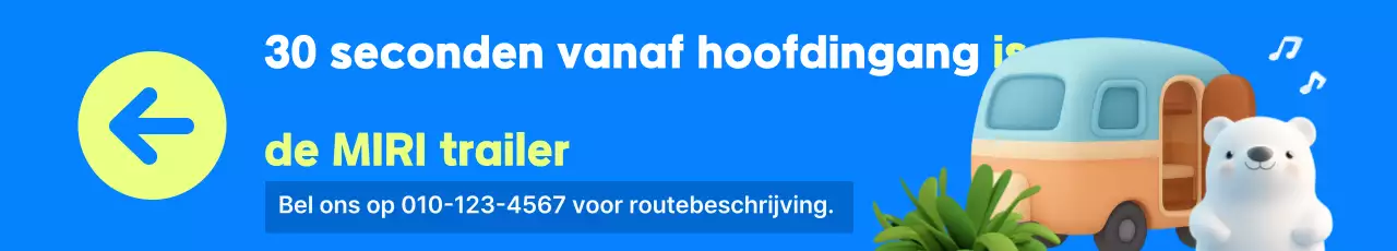 Banner met locatiegids voor de verkoop van kampeervoertuigen