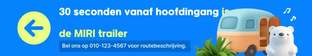Banner met locatiegids voor de verkoop van kampeervoertuigen