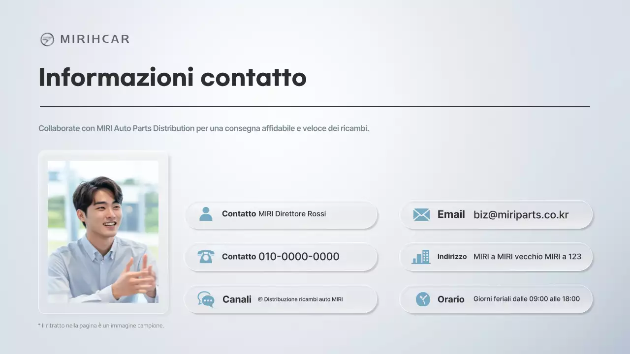 Proposta di partnership per la fornitura di componenti per autoveicoli moderni Gray