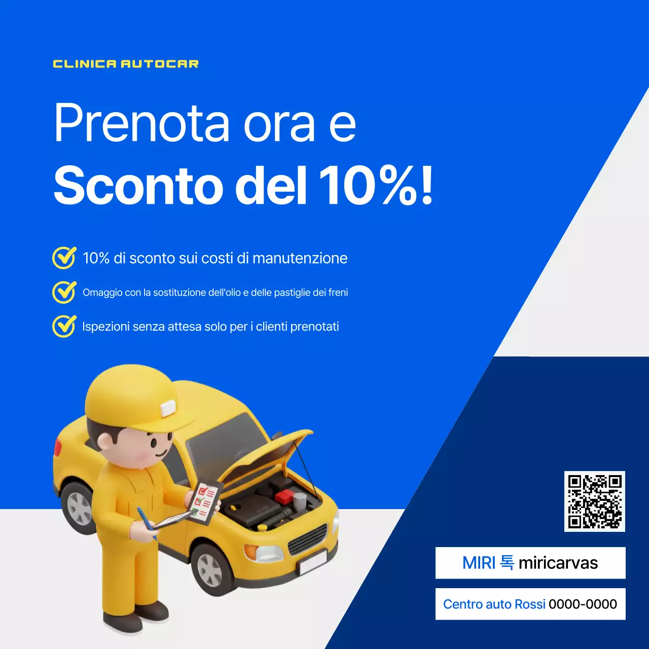 Novità sulla carta promozionale per la riparazione dell'auto