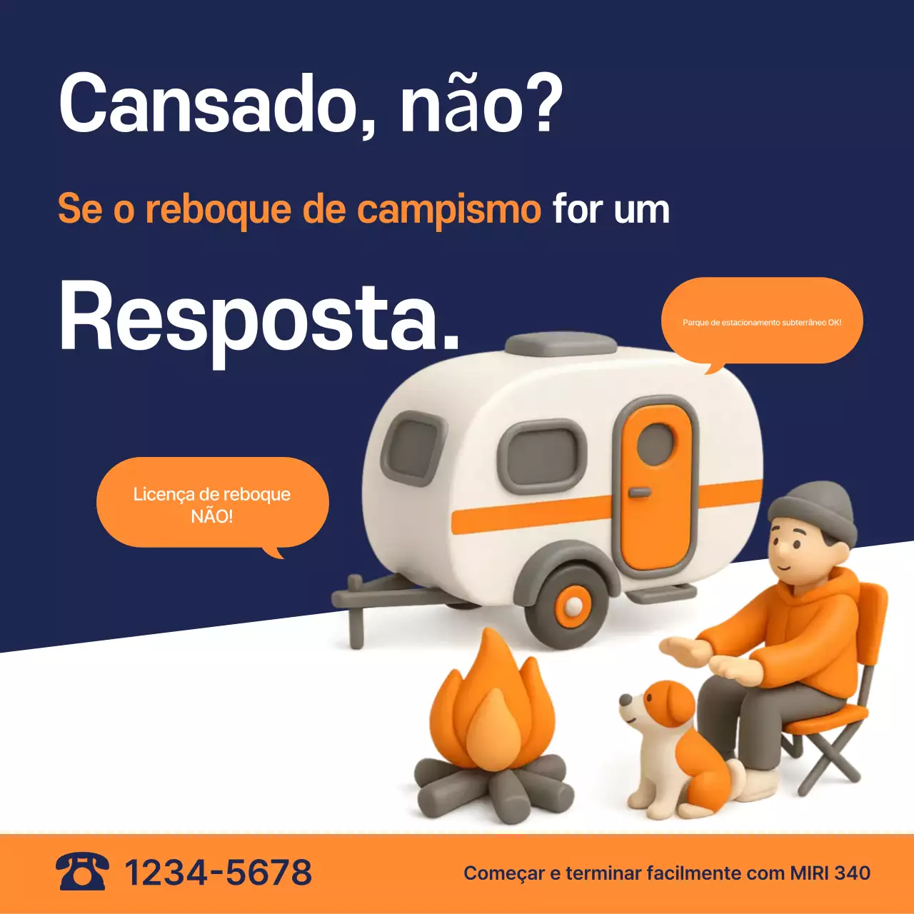 Promoção de trailer de acampamento
