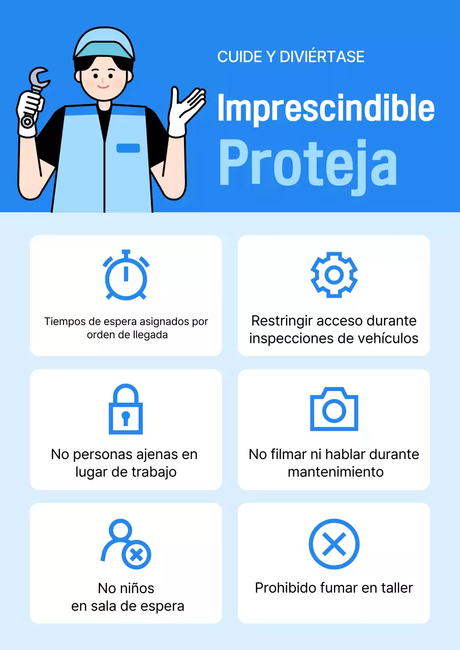 Pautas de seguridad sencillas de Blue