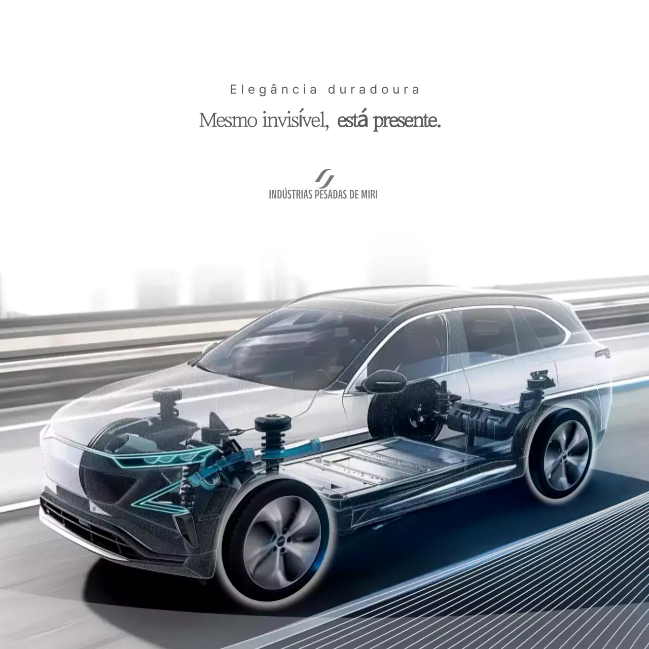 Propaganda de carro branco moderno