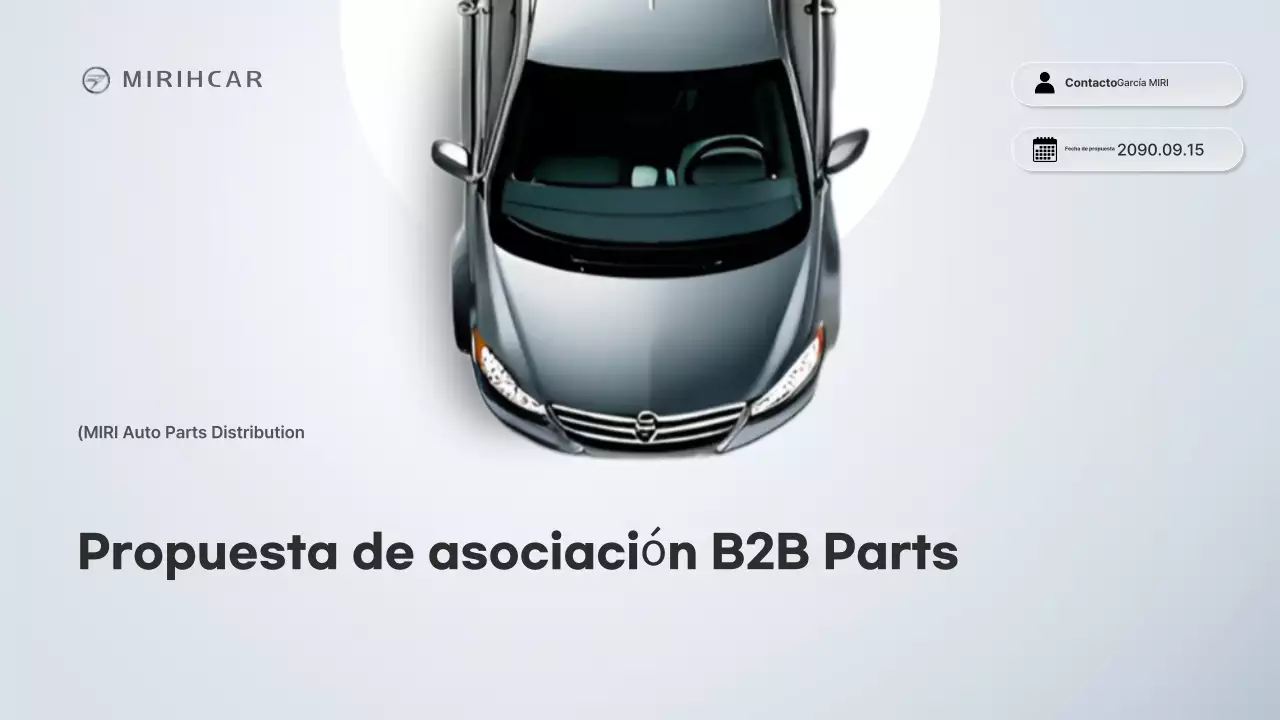 Propuesta de asociación para el suministro de piezas automotrices modernas de Gray