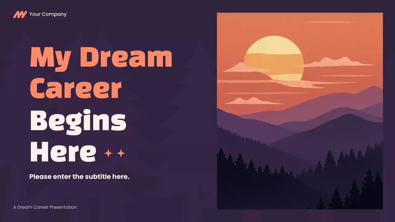 Purple and orange Modern Dream Career Presentation