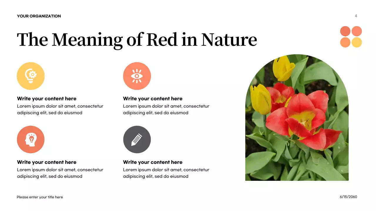 Orange Abstract Colors in Nature Introduction Presentation