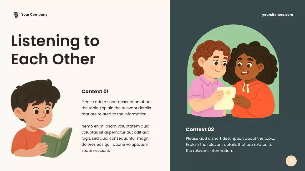 Beige Friendly Classroom Announcement Presentation