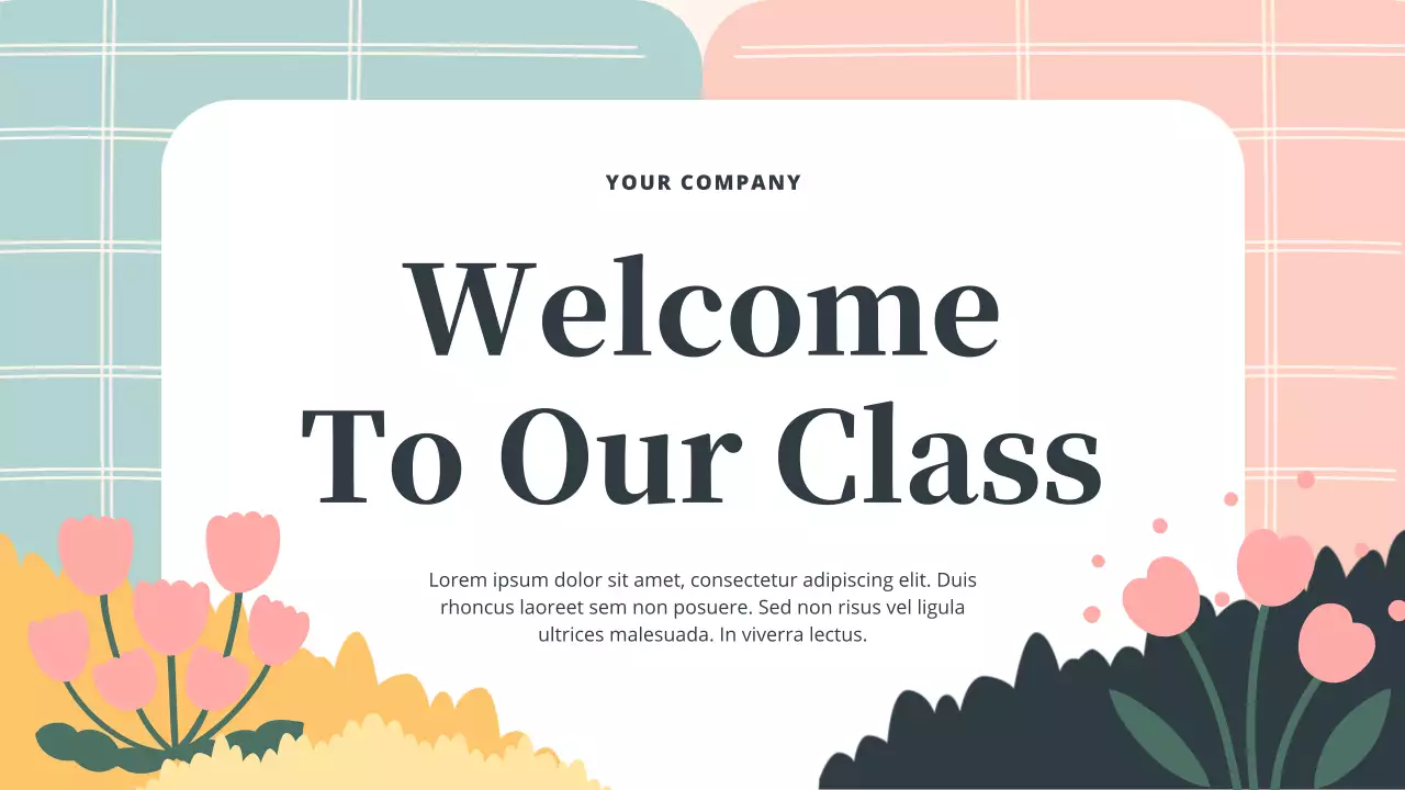 Pastel Floral First Day of Class Opening Presentation