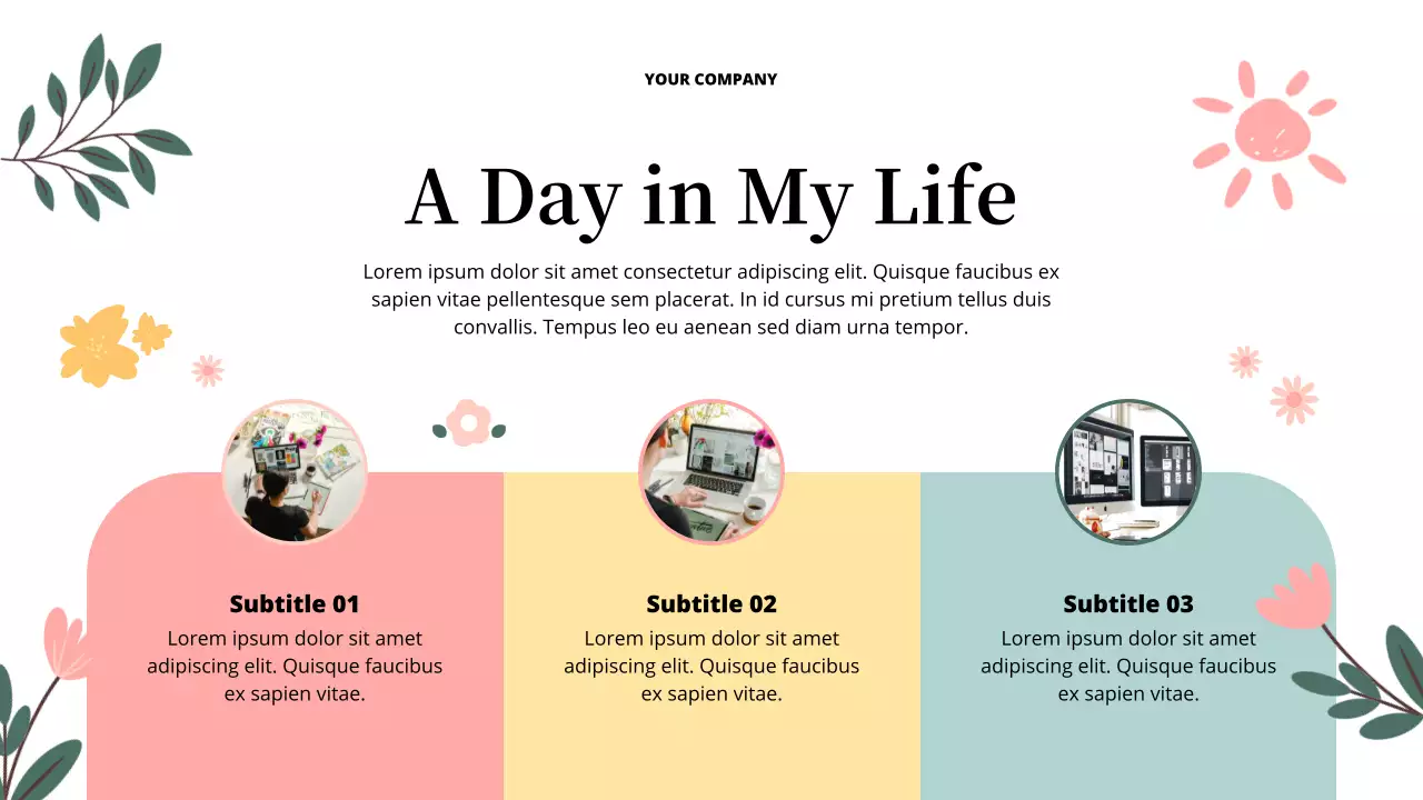 Pastel Floral First Day of Class Opening Presentation