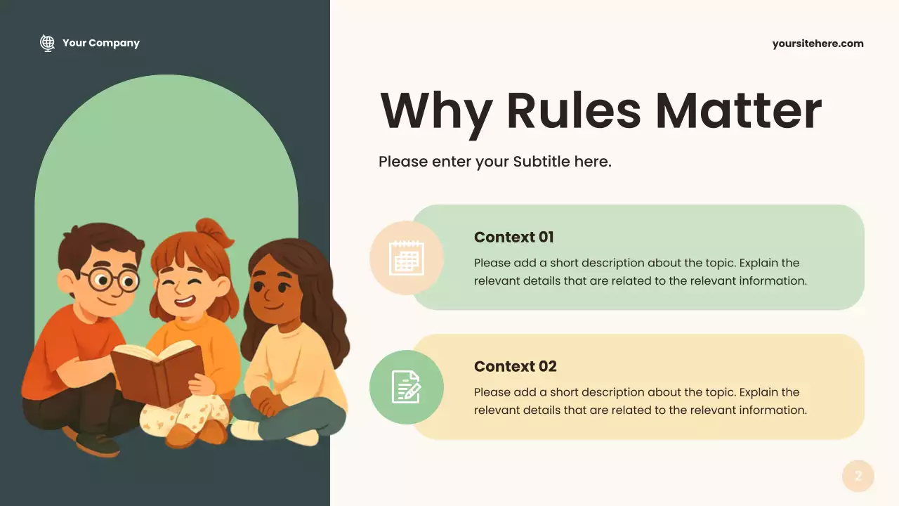 Beige Friendly Classroom Announcement Presentation