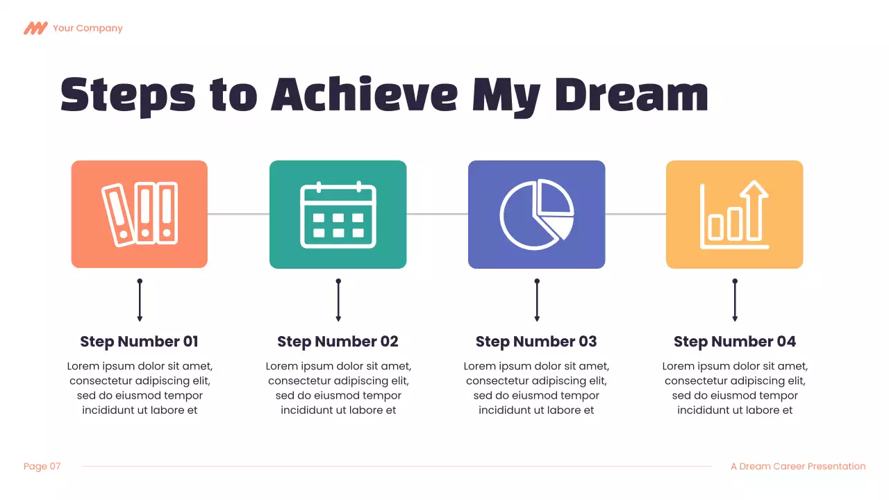 Purple and orange Modern Dream Career Presentation