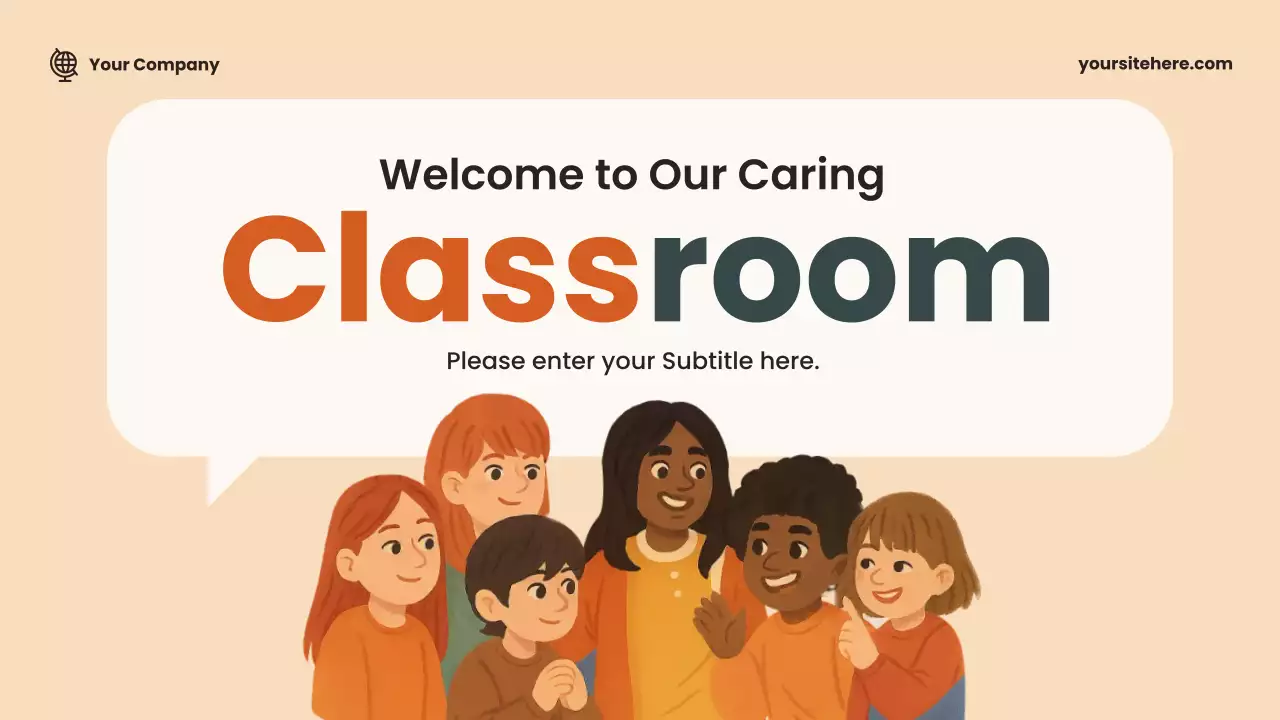 Beige Friendly Classroom Announcement Presentation