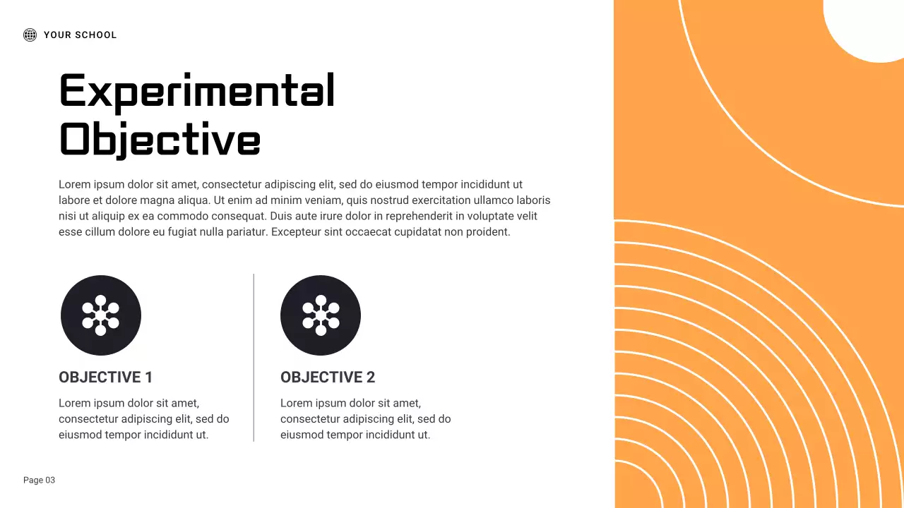 Black and Orange Geometric Science Experiment Report Presentation