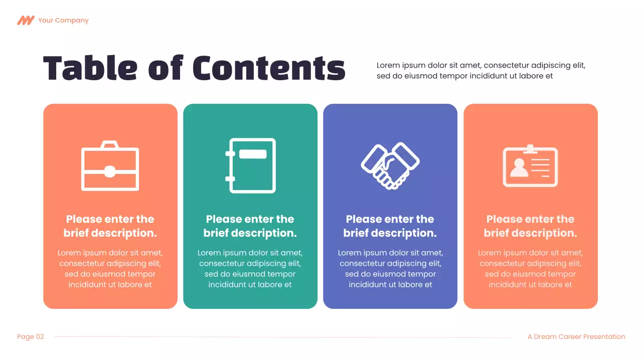 Purple and orange Modern Dream Career Presentation