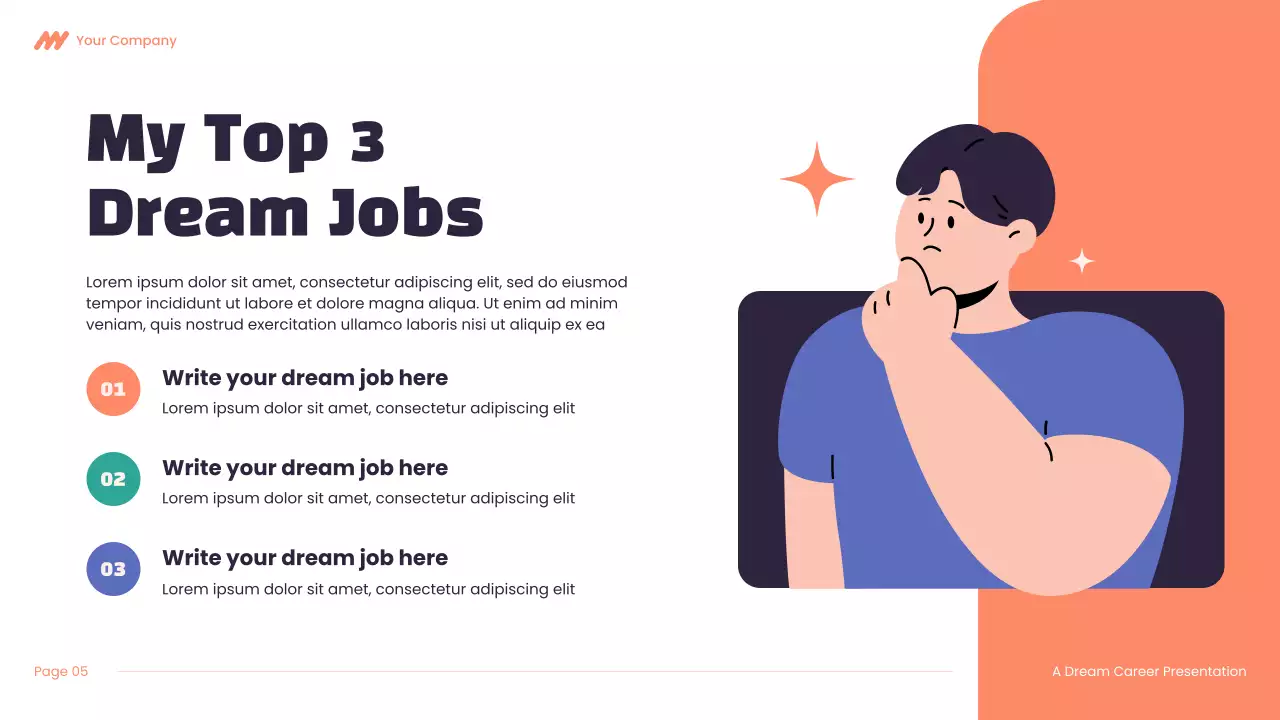 Purple and orange Modern Dream Career Presentation