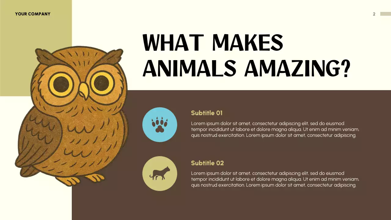 Beige Playful Animal Invitation Presentation