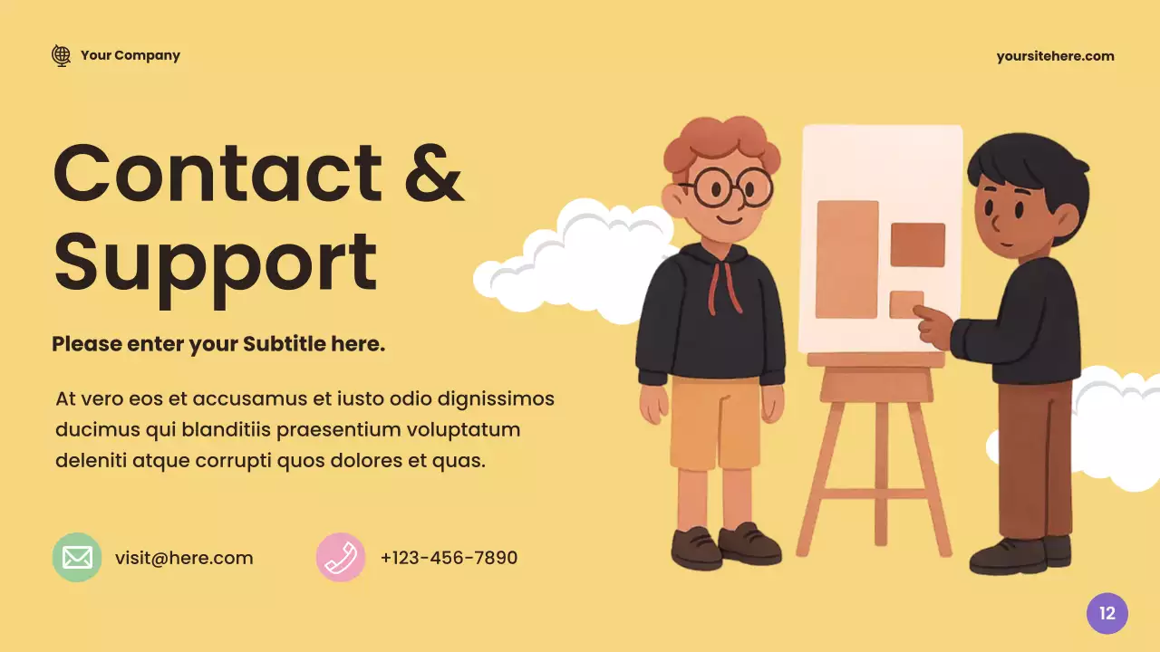 Beige Friendly Classroom Announcement Presentation