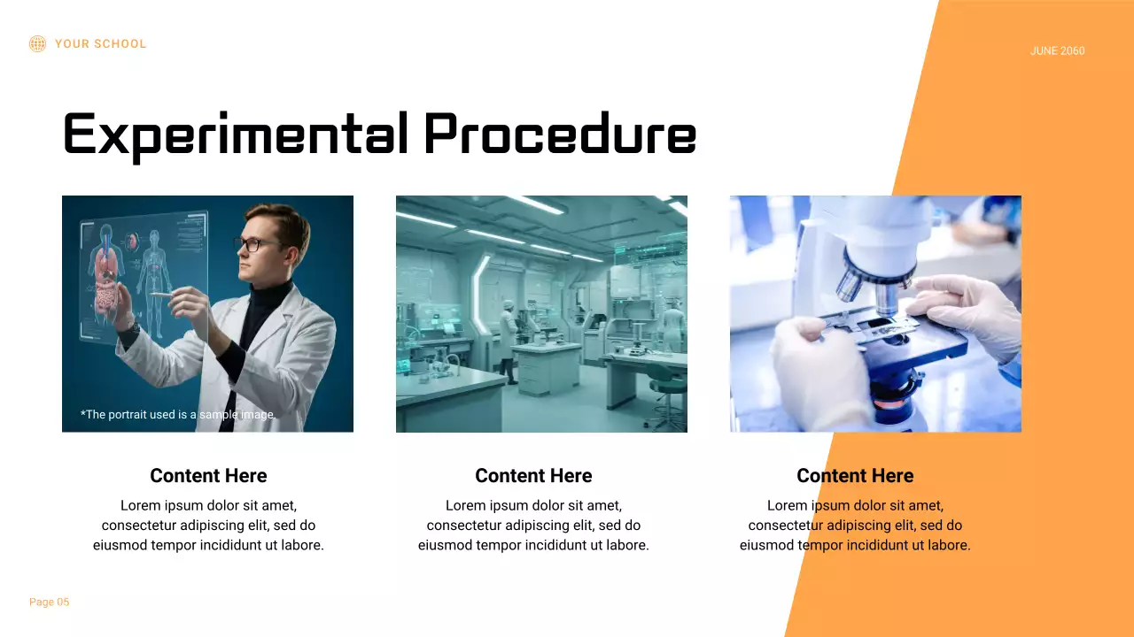 Black and Orange Geometric Science Experiment Report Presentation