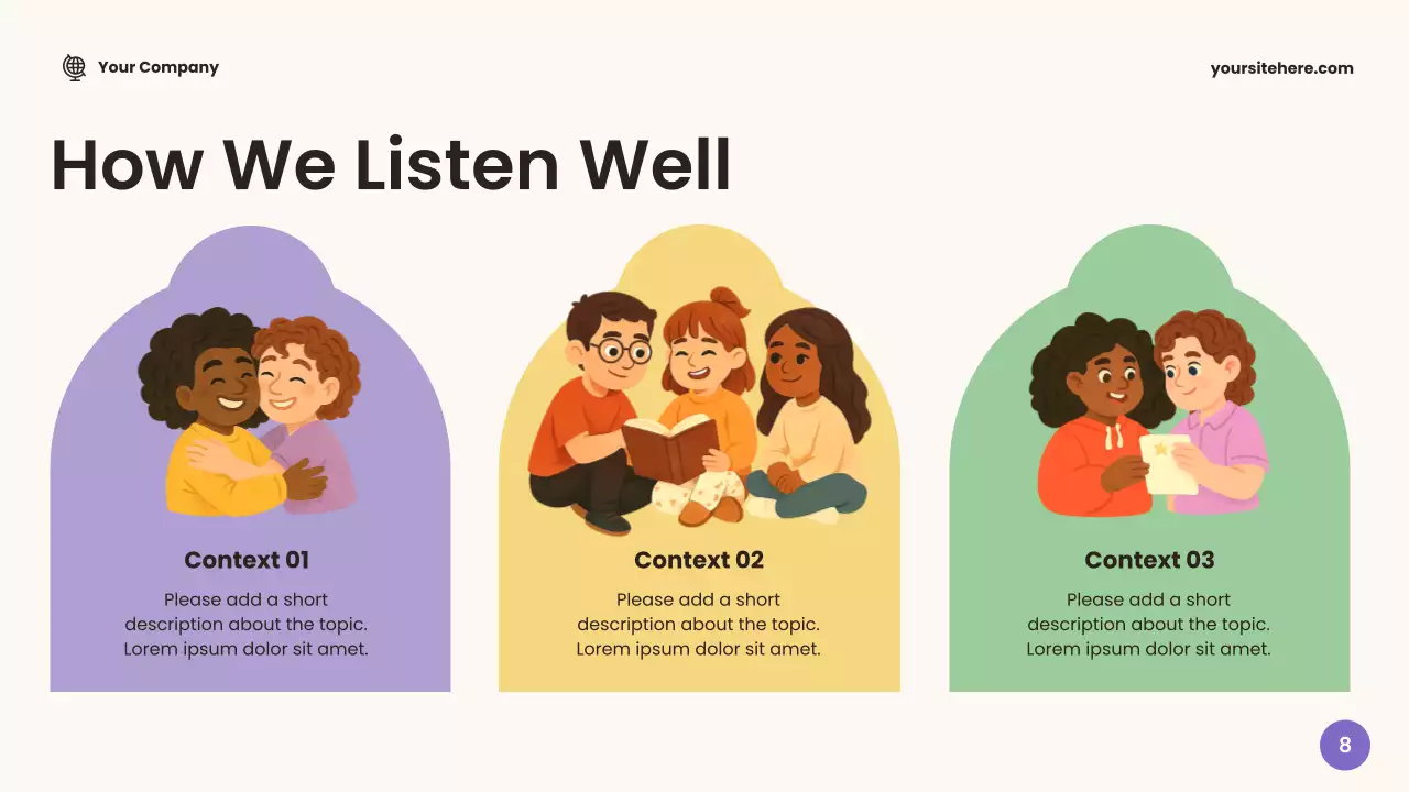 Beige Friendly Classroom Announcement Presentation