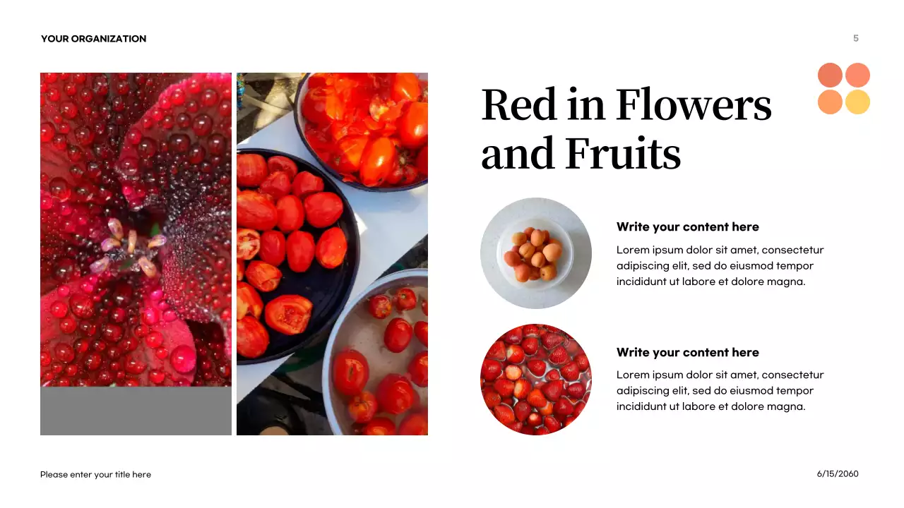 Orange Abstract Colors in Nature Introduction Presentation