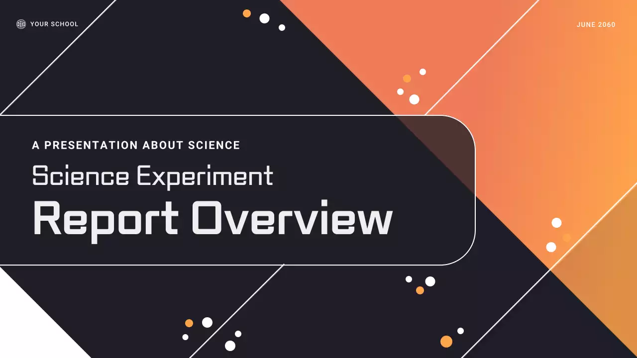 Black and Orange Geometric Science Experiment Report Presentation