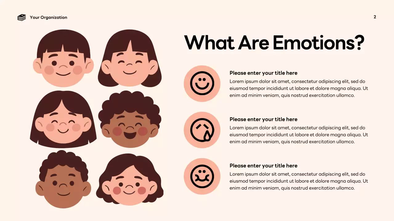 Colorful Playful Emotions Announcement Presentation