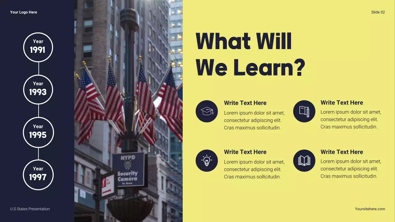 Navy Modern About The United States Presentation