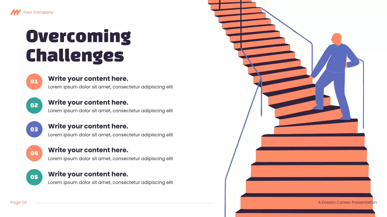 Purple and orange Modern Dream Career Presentation