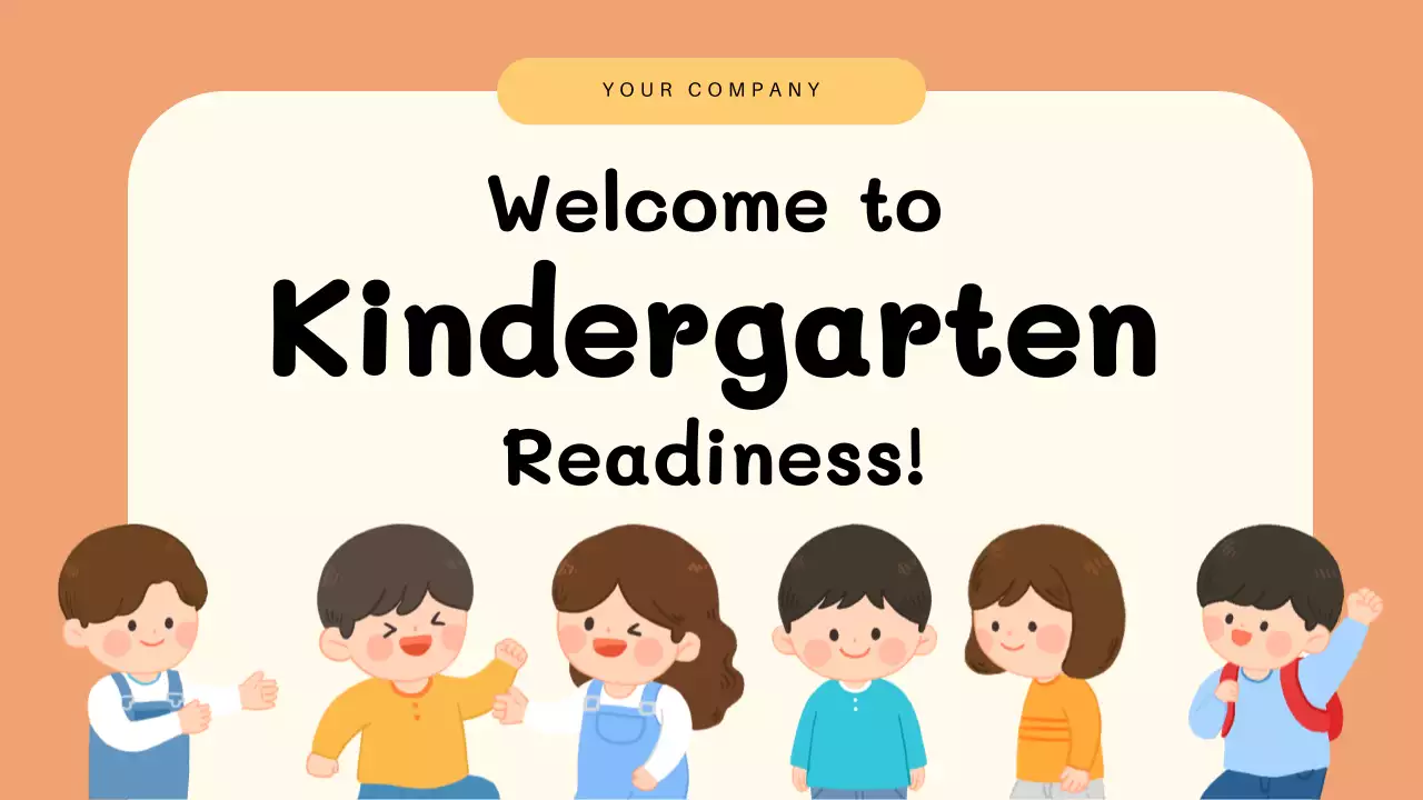 Orange Playful Kindergarten Education Lecture Presentation