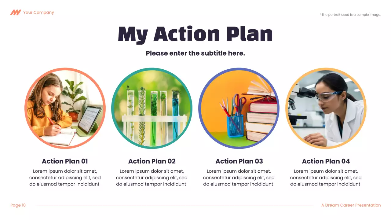 Purple and orange Modern Dream Career Presentation