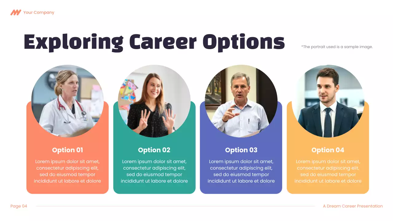 Purple and orange Modern Dream Career Presentation