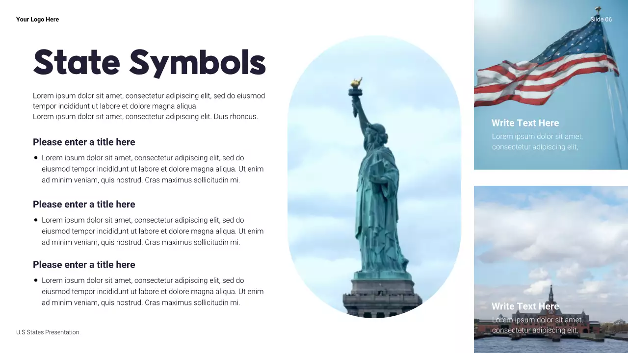 Navy Modern About The United States Presentation