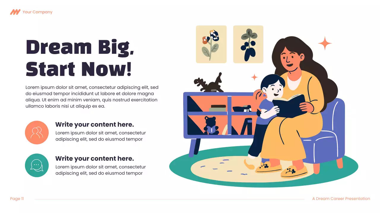 Purple and orange Modern Dream Career Presentation