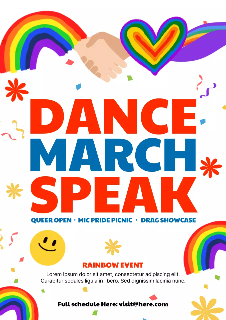 Rainbow Bold Pride Event Web Poster