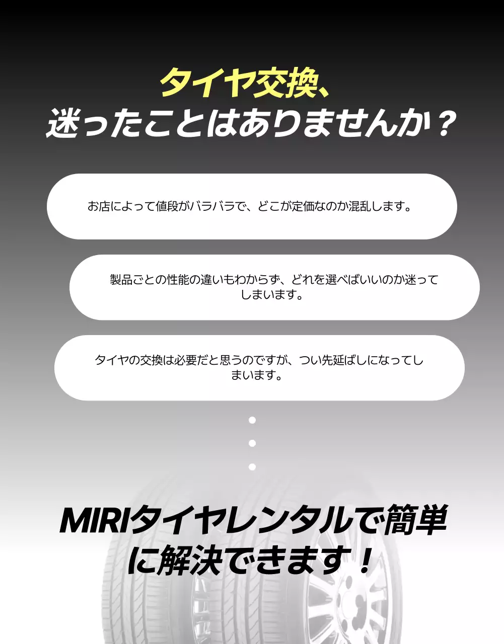 黒 モダン タイヤ ポスター