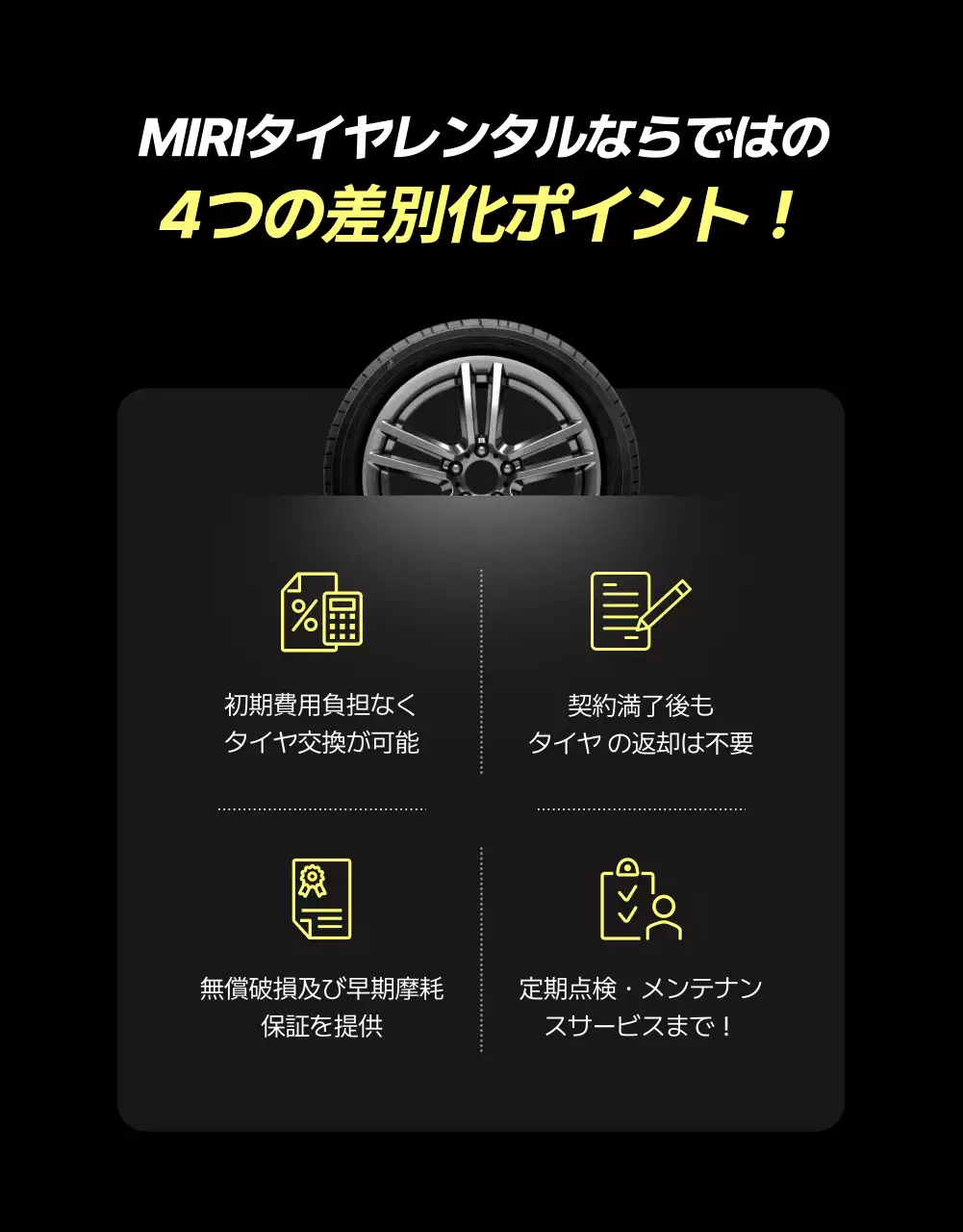 黒 モダン タイヤ ポスター