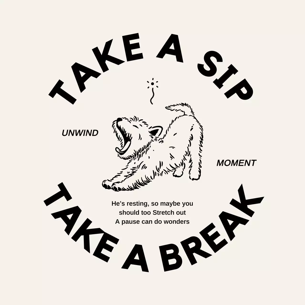 黒 シンプル イラスト コースター