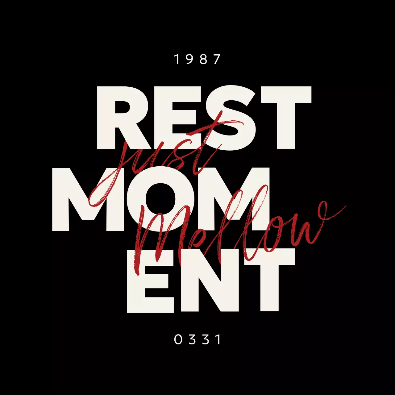 黒 モダン タイポグラフィ コースター