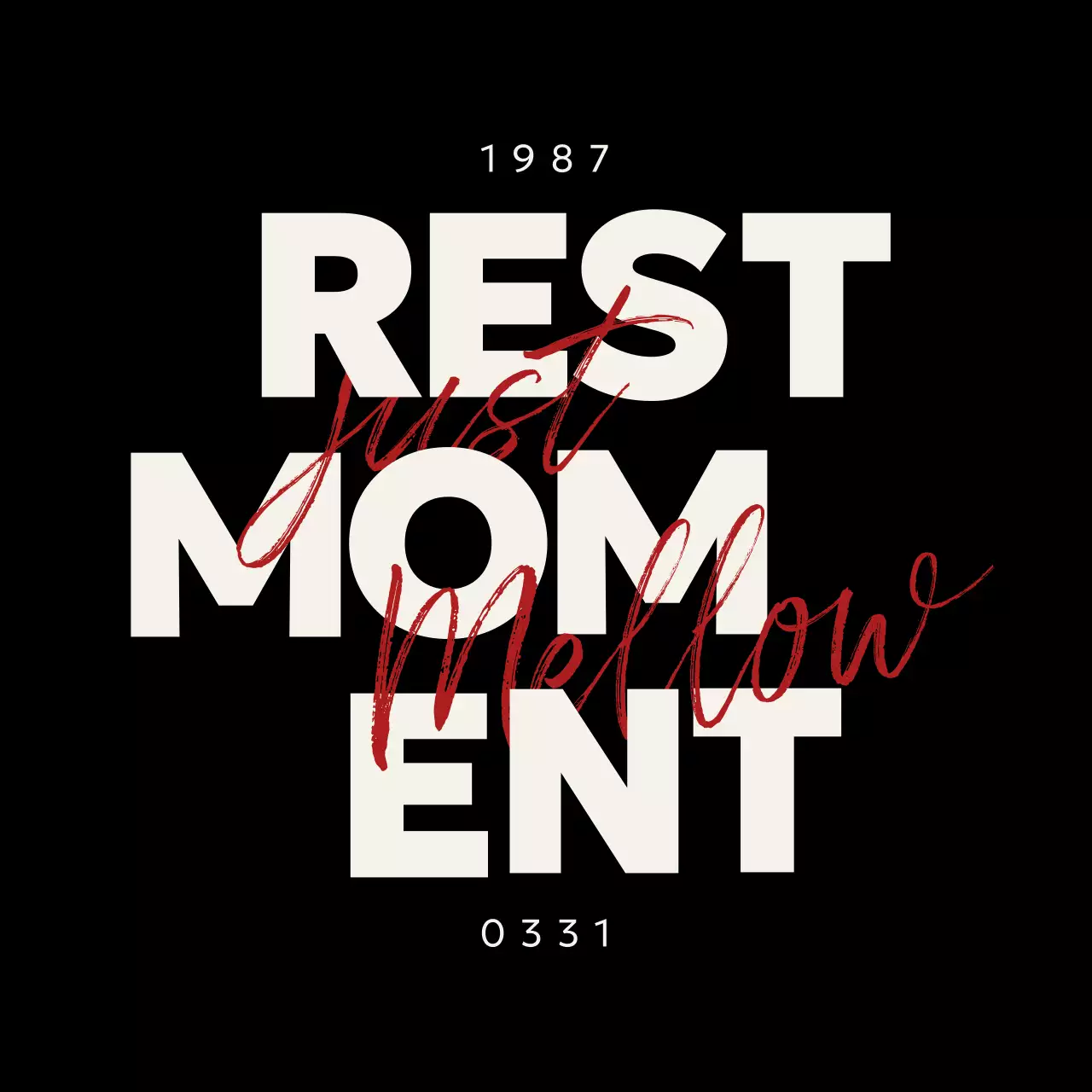 黒 モダン タイポグラフィ コースター