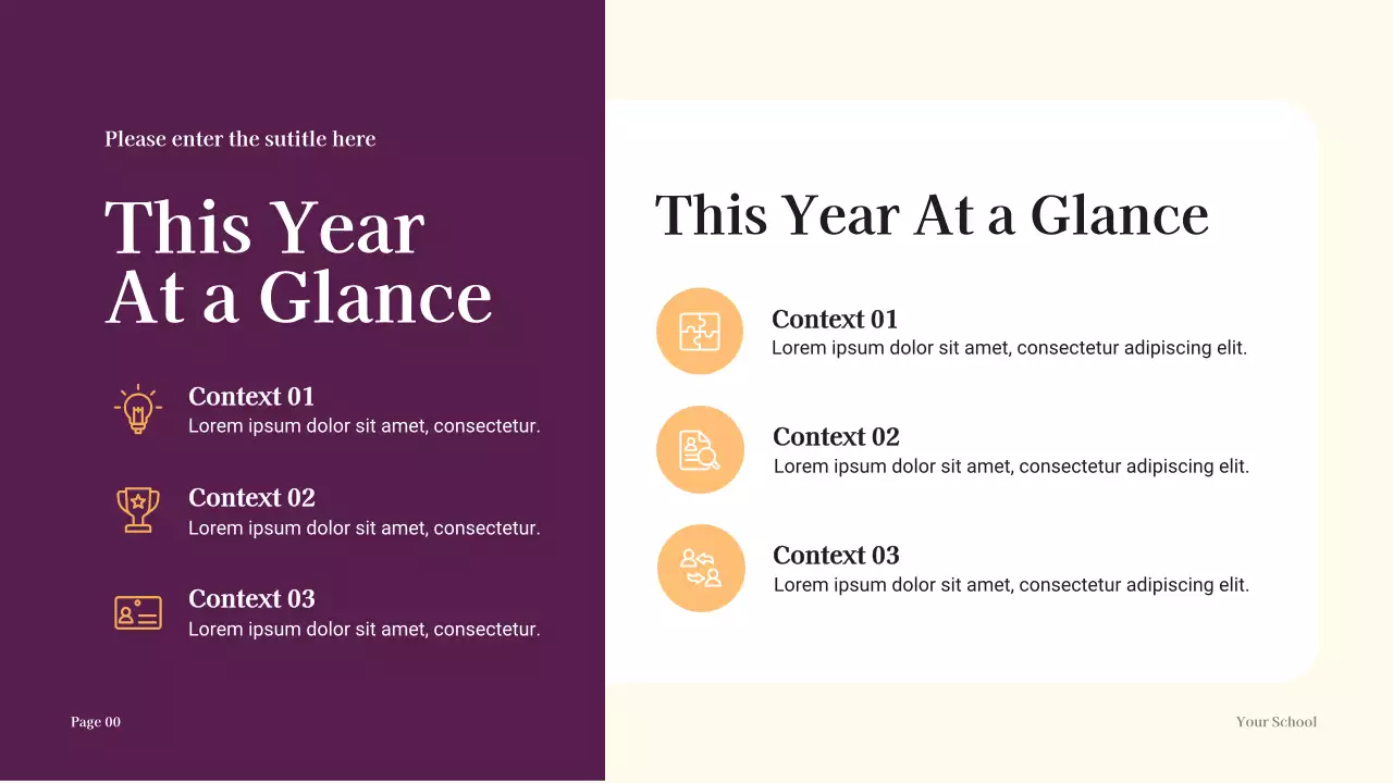 Orange Illustrated New School Year Presentation