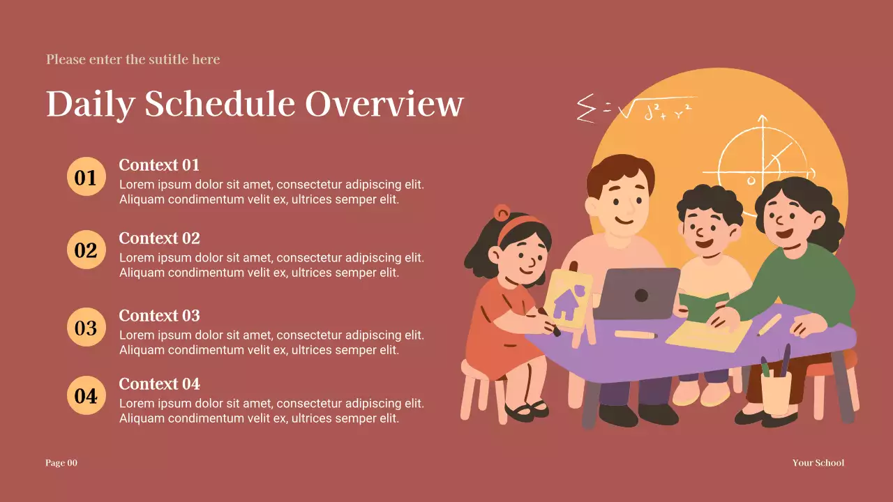 Orange Illustrated New School Year Presentation