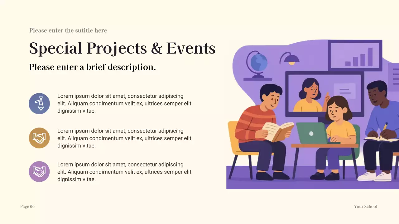 Orange Illustrated New School Year Presentation