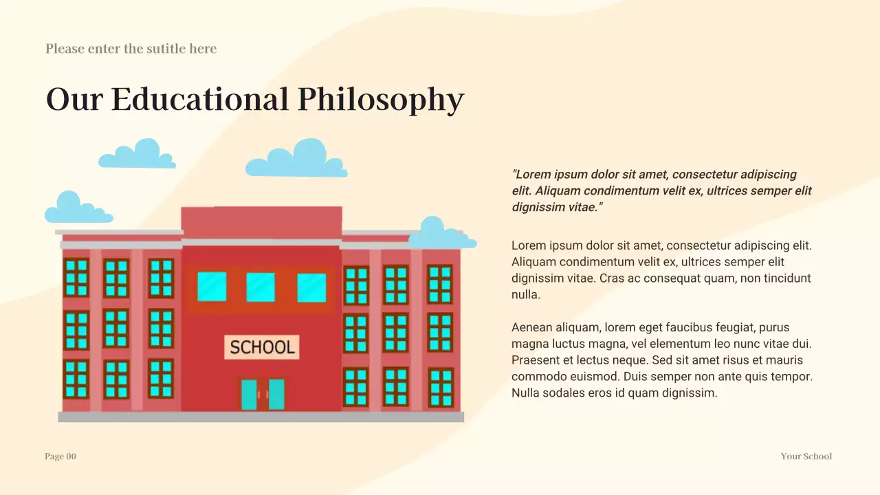 Orange Illustrated New School Year Presentation