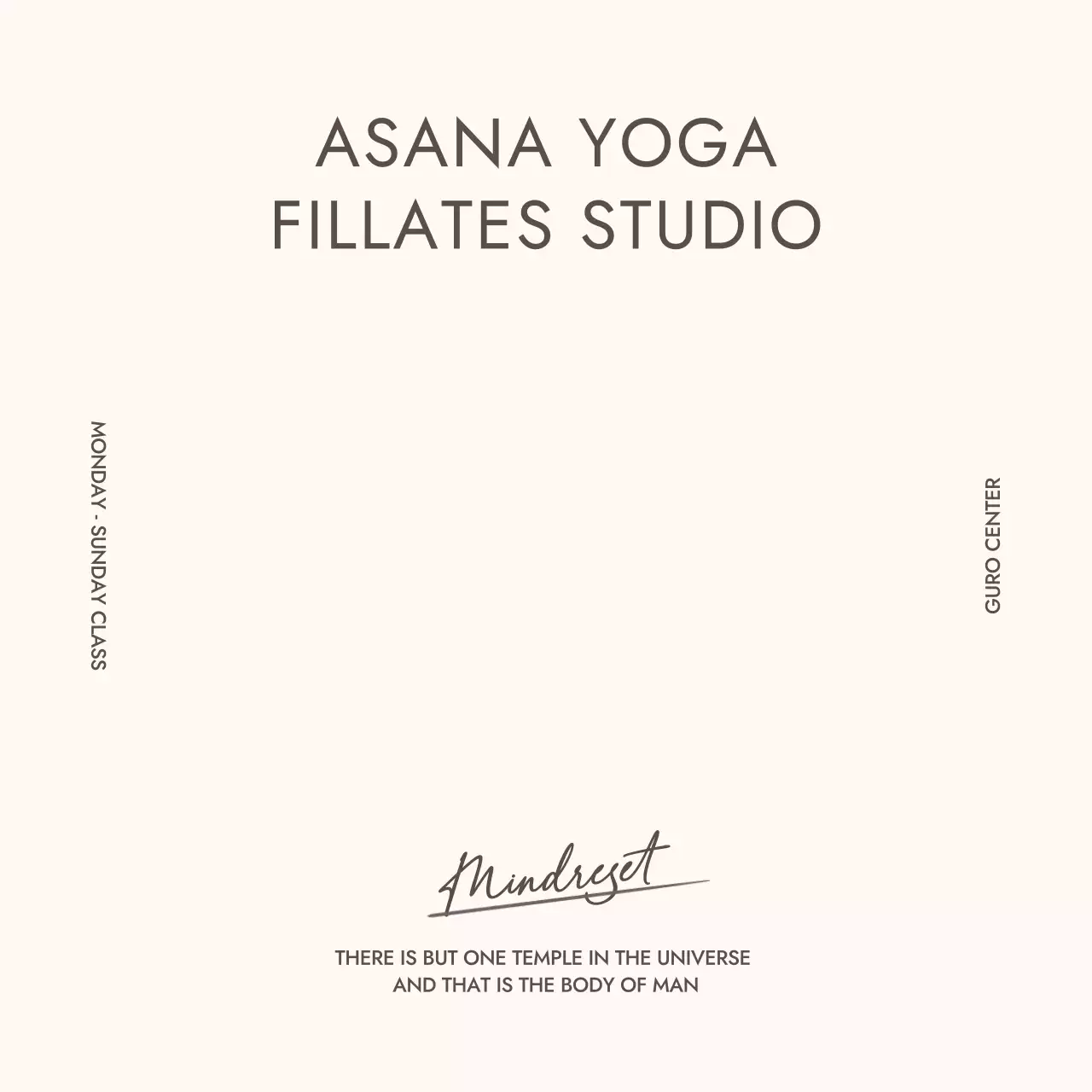 아이보리 미니멀 요가 안내