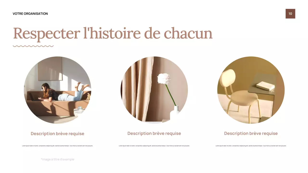 Présentation d'invitation au salon Beige Classic