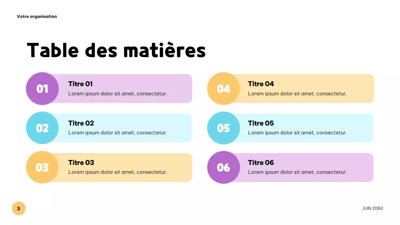 Présentation musicale colorée et ludique