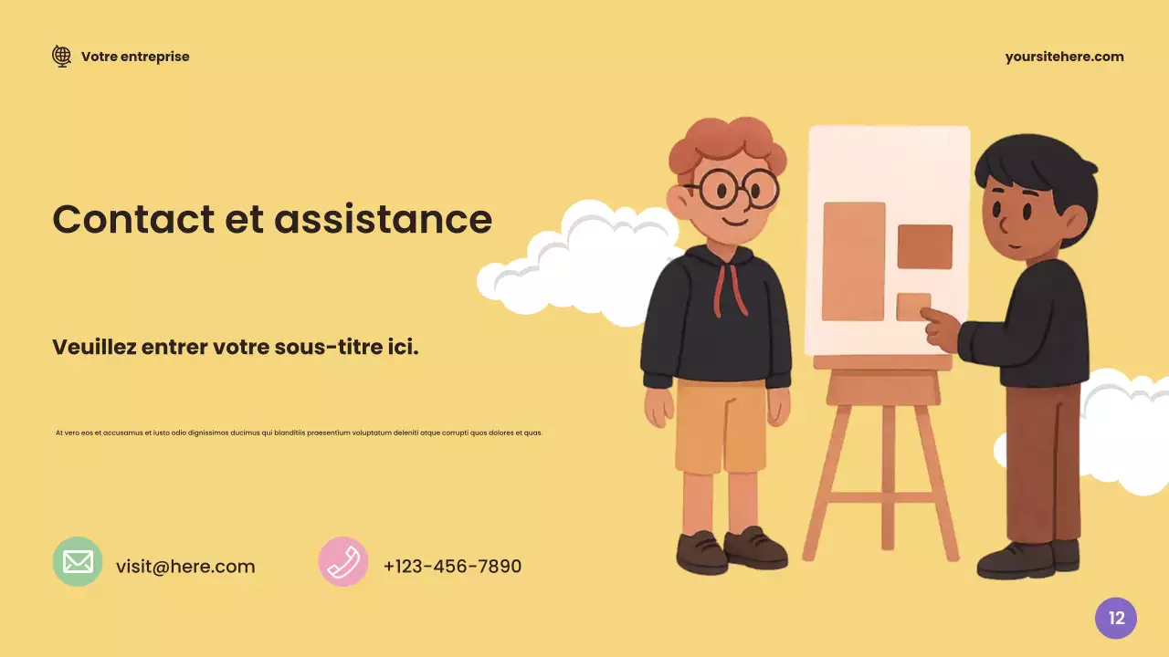 Présentation de l'annonce d'une classe respectueuse des couleurs beiges