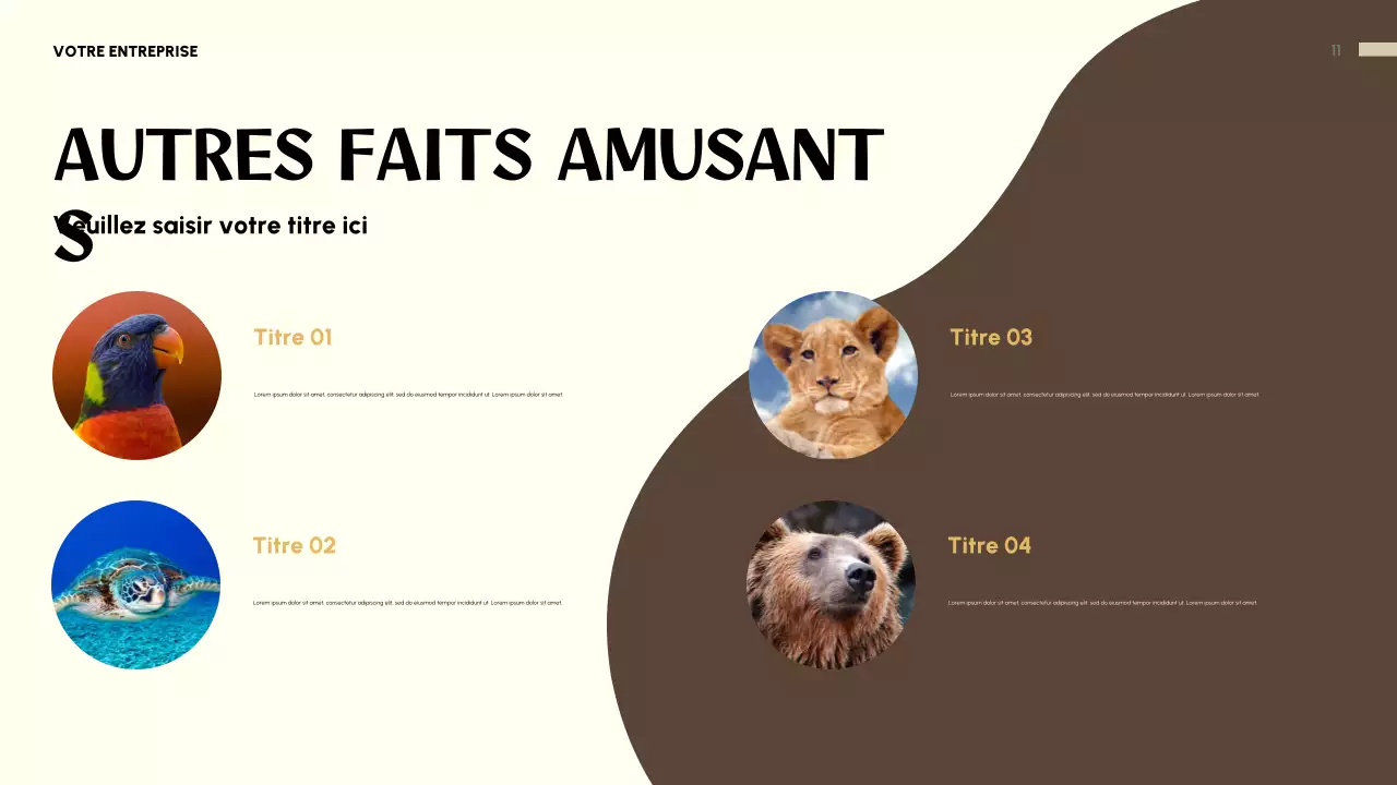 Présentation d'invitation beige avec un animal ludique