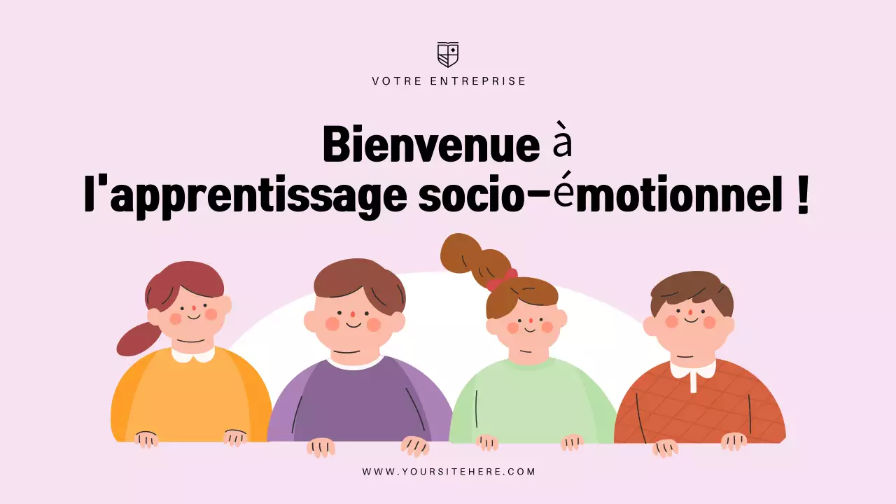 Présentation de l'annonce de l'éducation moderne rose